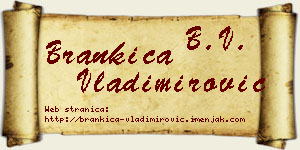 Brankica Vladimirović vizit kartica